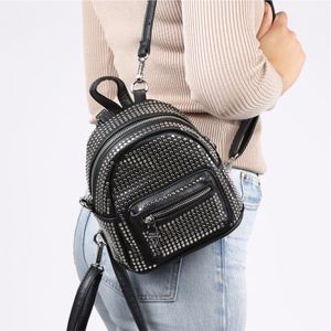 Vegan Leather Mini Studded Backpack